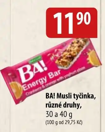 Bala BA! Musli tyčinka, různé druhy, 30 a 40 g nabídka