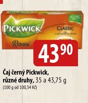 Čaj černý Pickwick, různé druhy, 35 a 43,75 g