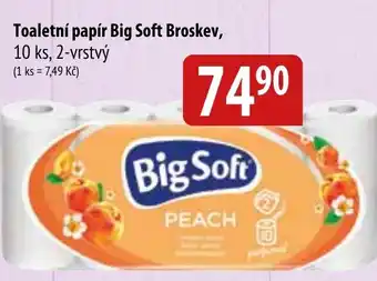 Bala Toaletní papír Big Soft Broskev, 10 ks, 2-vrstvý nabídka