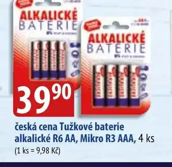 Bala česká cena Tužkové baterie alkalické R6 AA, Mikro R3 AAA, 4 ks nabídka