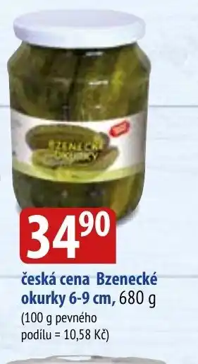 Bala česká cena Bzenecké okurky 6-9 cm, 680 g nabídka