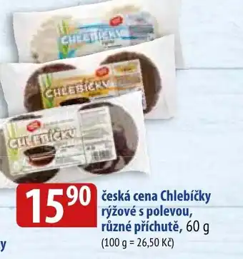 Bala česká cena Chlebíčky rýžové s polevou, různé příchutě, 60 g nabídka