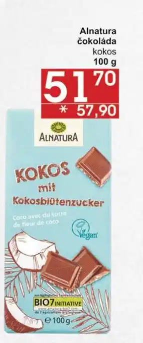 Jip Alnatura čokoláda kokos 100 g nabídka