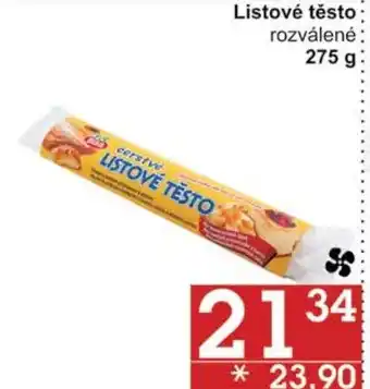 Jip Listové těsto rozválené 275 g nabídka