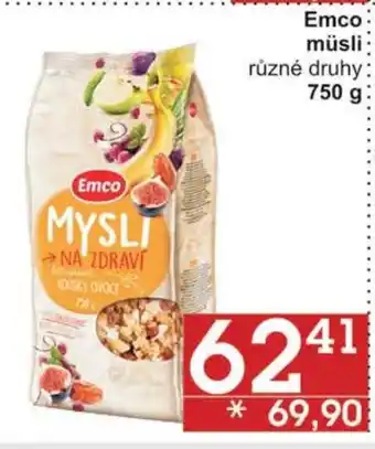 Jip Emco müsli nabídka
