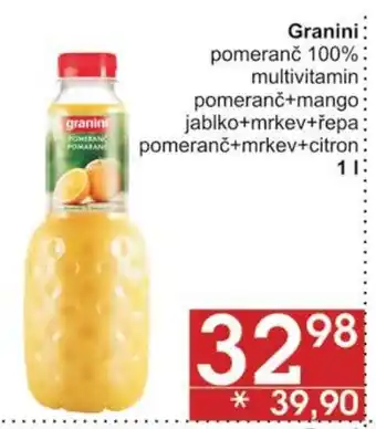 Jip Granini pomeranč 100% 1 l. nabídka