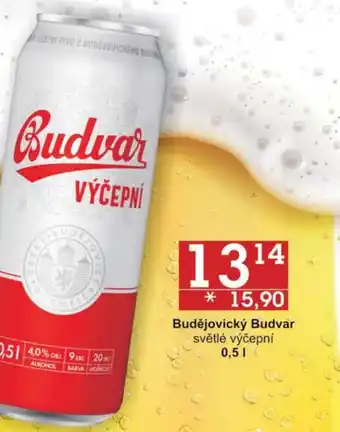 Jip Budějovický Budvar světlé výčepní 0,5 l. nabídka