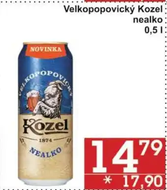 Jip Velkopopovický Kozel nealko: 0,5 l. nabídka
