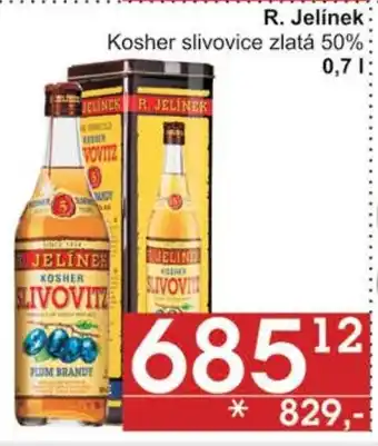 Jip R. Jelínek Kosher slivovice zlatá 50% 0.7 l. nabídka
