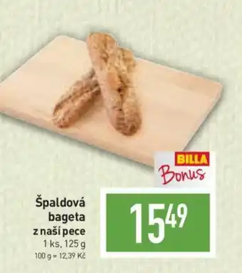Billa Špaldová bageta z naší pece nabídka