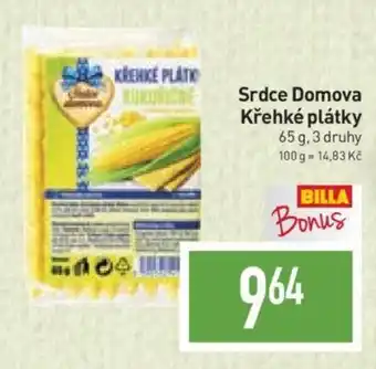 Billa Srdce Domova Křehké plátky nabídka