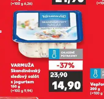 Kaufland Varmuža skandinávský sleďový salát s jogurtem nabídka