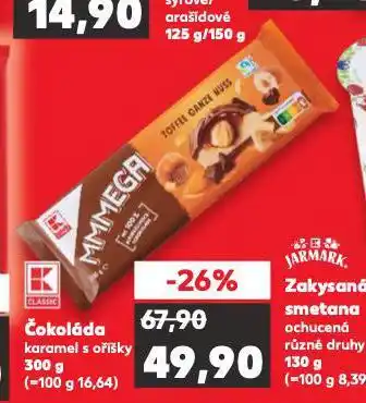 Kaufland Čokoláda karamel s oříšky nabídka