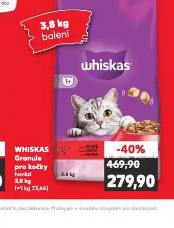 Kaufland Whiskas granule pro kočky nabídka