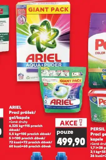 Kaufland Ariel prací prostředek nabídka