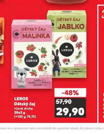 Kaufland Leros dětský čaj nabídka