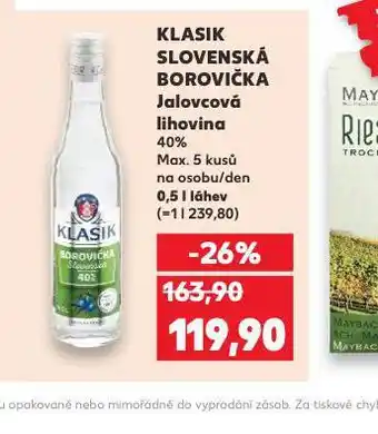 Kaufland Klasik slovenská borovička nabídka