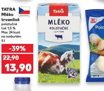 Kaufland Tatra mléko trvanlivé 1,5% nabídka