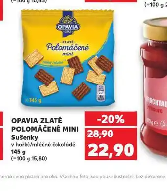 Kaufland Opavia zlaté polomáčené mini sušenky nabídka