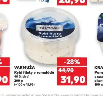 Kaufland Varmuža rybí filety v remuládě nabídka