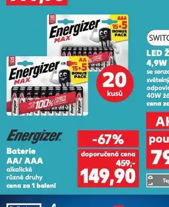 Kaufland Baterie energizer nabídka