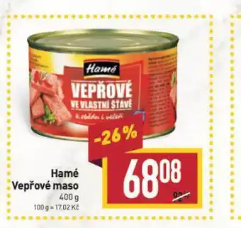 Billa Hamé vepřové maso nabídka