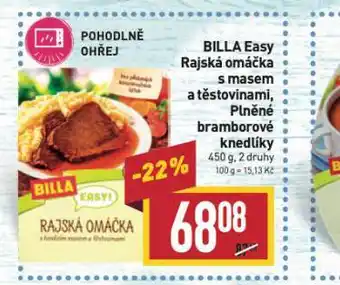 Billa Billa easy plněné bramborové knedlíky nabídka