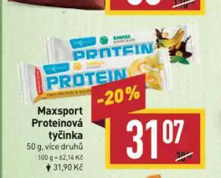 Billa Maxsport proteinová tyčinka nabídka