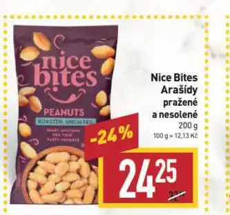 Billa Nice bites arašídy pražené a nesolené nabídka
