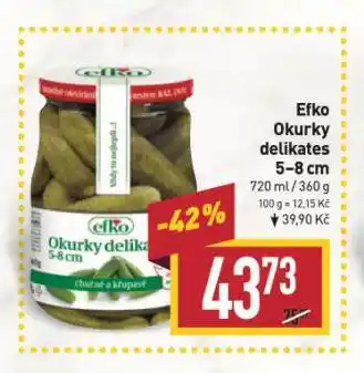 Billa Efko okurky delikates 5-8 cm nabídka