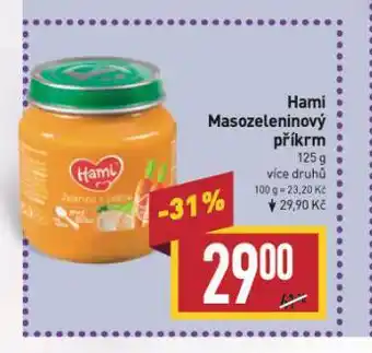Billa Hami masozeleninový příkrm nabídka