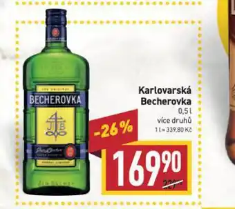 Billa Karlovarská becherovka nabídka