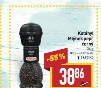 Billa Kotányi mlýnek pepř černý nabídka