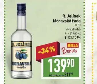 Billa R. jelínek moravská řada nabídka