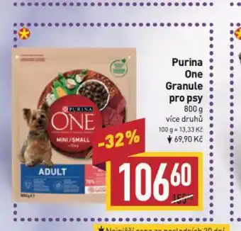Billa Purina one granule pro kočky nabídka