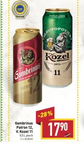 Billa Pivo gambrinus patron 12 nabídka