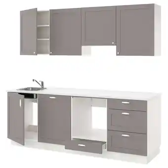 IKEA Enhet Kuchyně, šedý rám, 243x63.5x222 cm nabídka