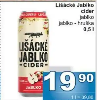 Jip Lišácké Jablko cider nabídka