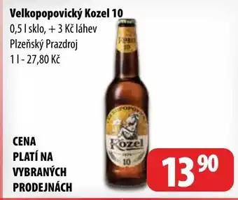 Partner Maloobchodní síť Velkopopovický Kozel 10 0,5L nabídka