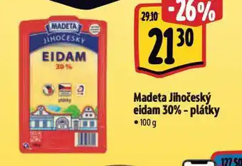 Albert Madeta jihočeský eidam 30% plátky nabídka