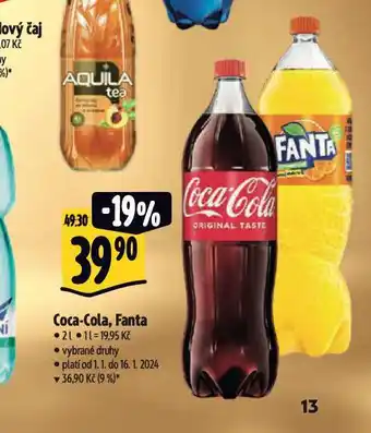 Albert Coca cola, fanta nabídka
