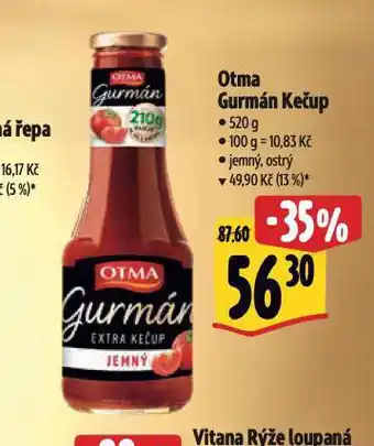 Albert Otma gurmán kečup nabídka
