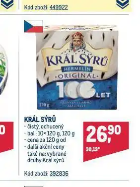 Makro Král sýrů nabídka