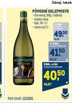 Makro Původní sklepmistr nabídka