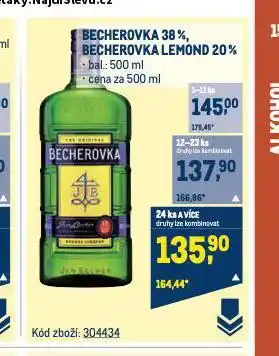 Makro Becherovka lemond nabídka