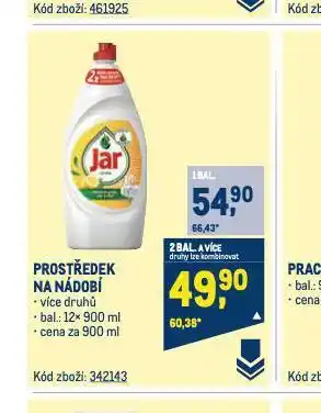 Makro Jar prostředek na nádobí nabídka
