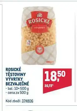 Makro Rosické těstoviny nabídka