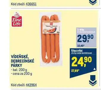 Makro Vídeňské párky nabídka