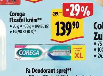 Albert Corega fixační krém nabídka
