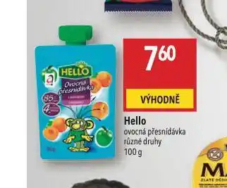 Globus Hello ovocná přesnídávka nabídka